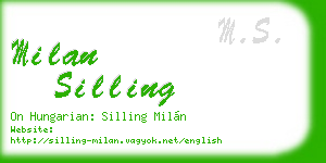 milan silling business card